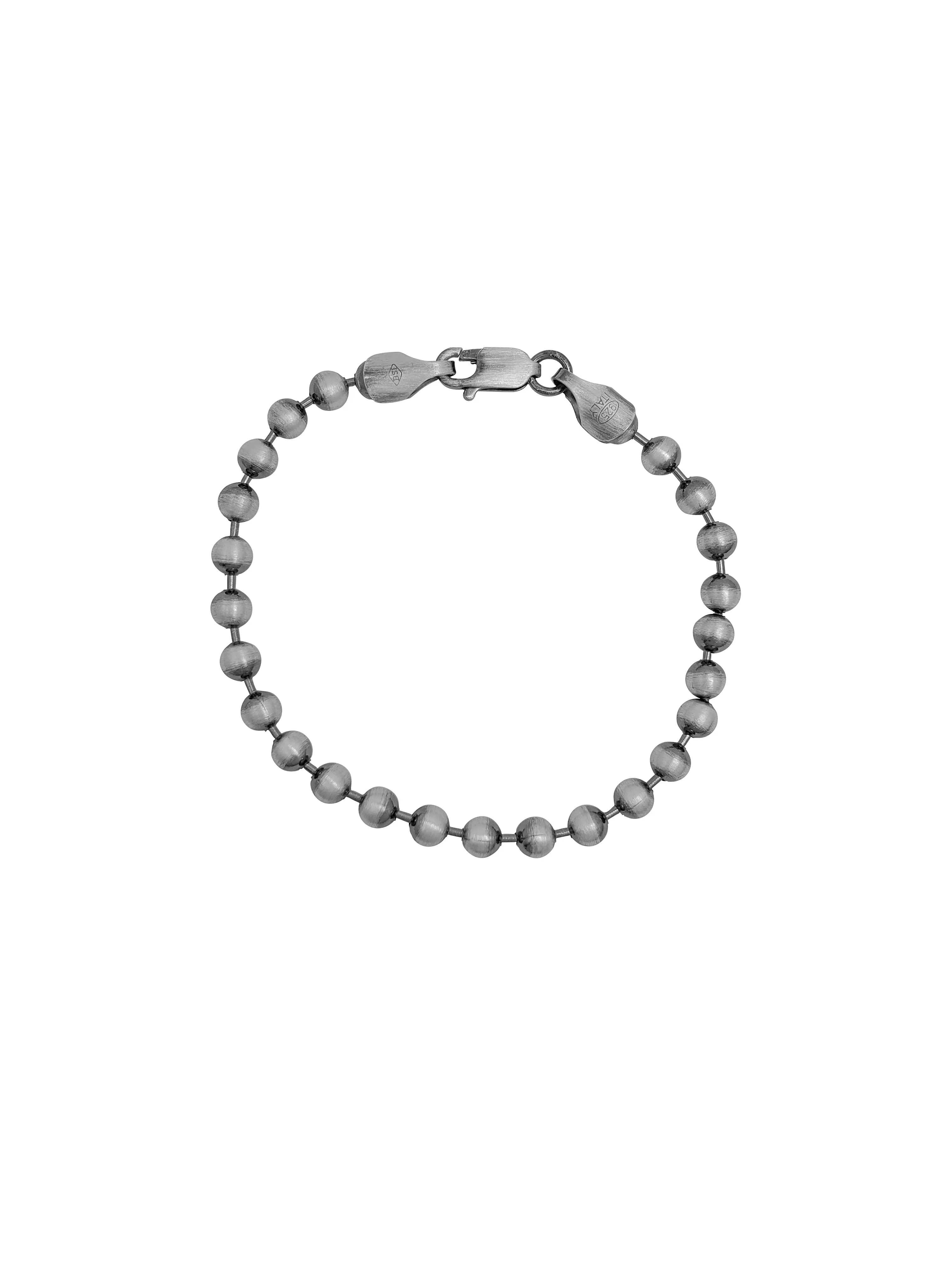 Antique & Brushed Finish Ball Bracelet (Silver)