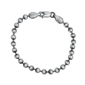 Antique & Brushed Finish Ball Bracelet (Silver)