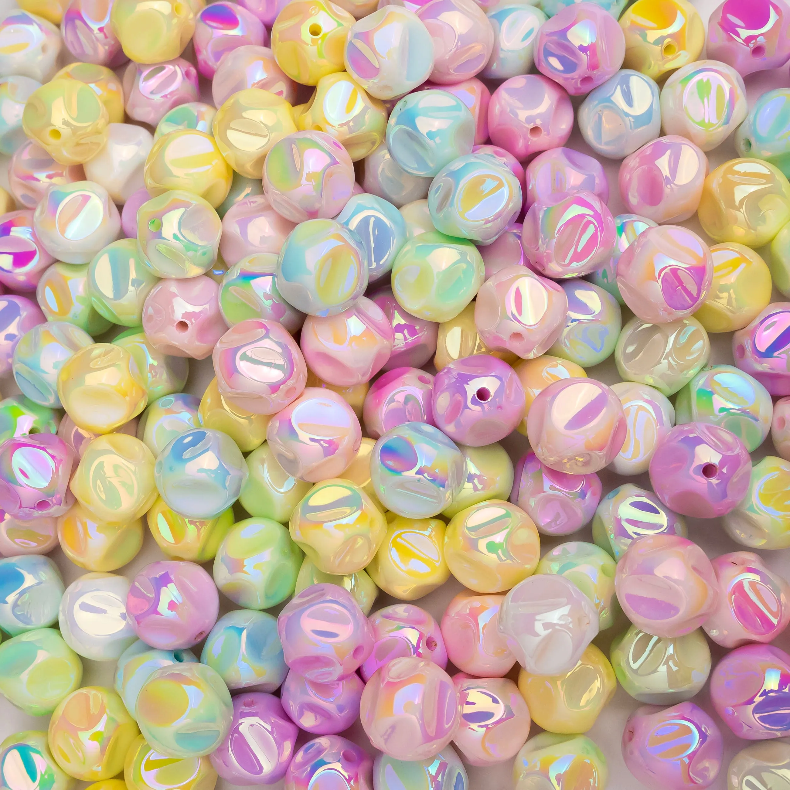 Assorted Uncut Plastic Beads | Size: 16mm | Qty: 10Pcs (High Quality)