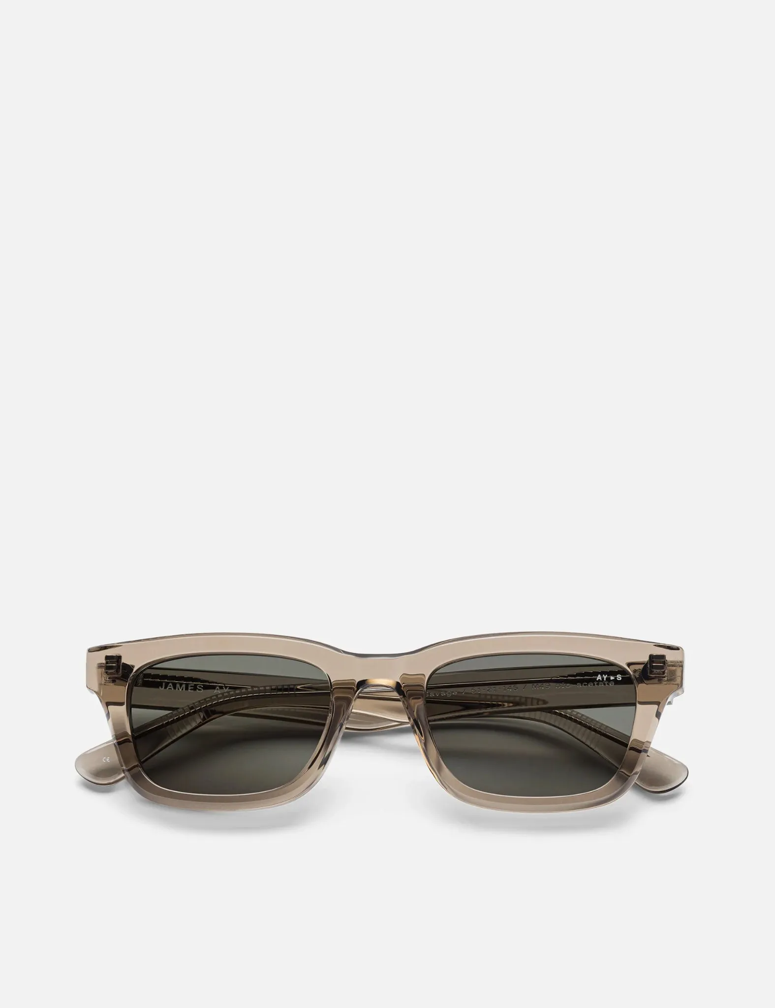 AY Studios Luxe Savage Sunglasses - Stylish Transparent Oyster Frame