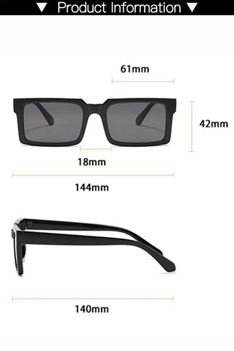 BASIC SIMPLE SQUARE SUNGLASSES