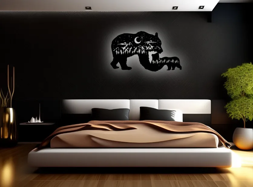 Bear Family - Metal Wall Art