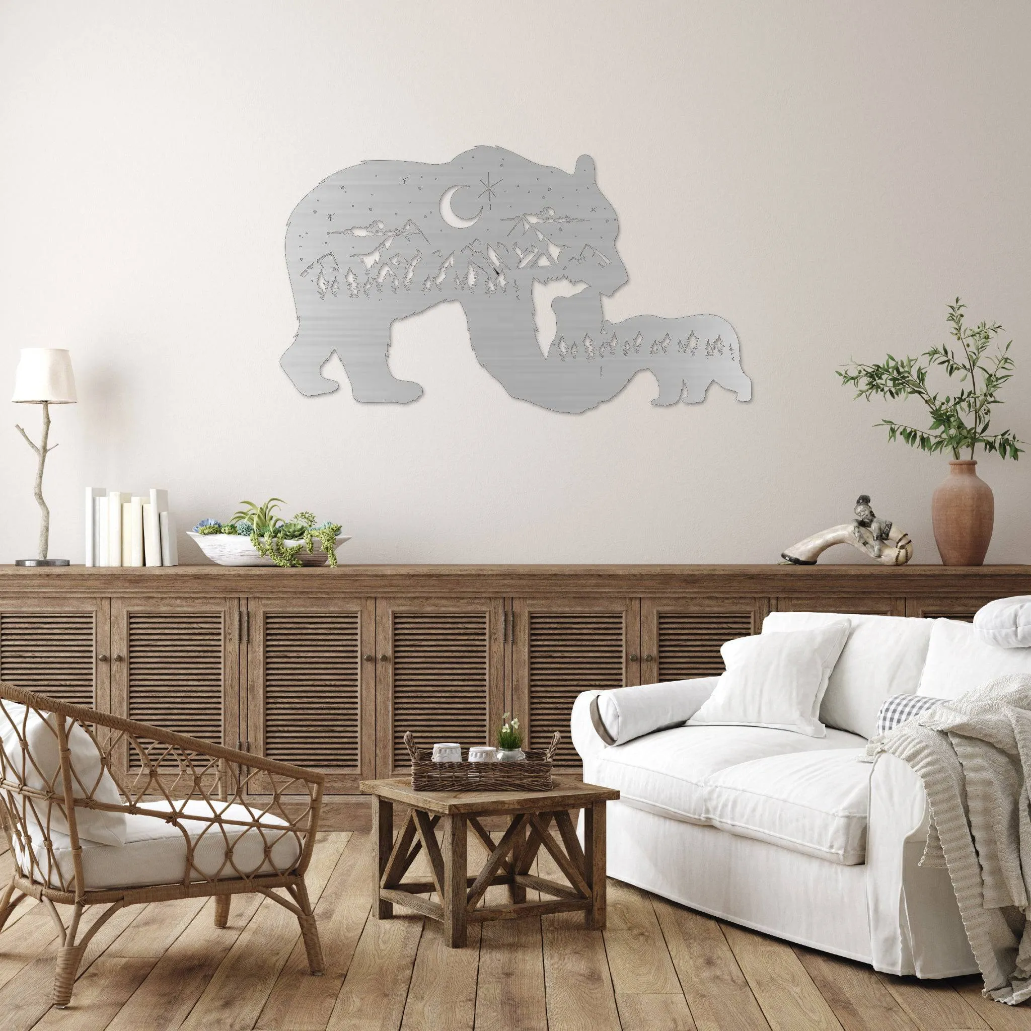 Bear Family - Metal Wall Art