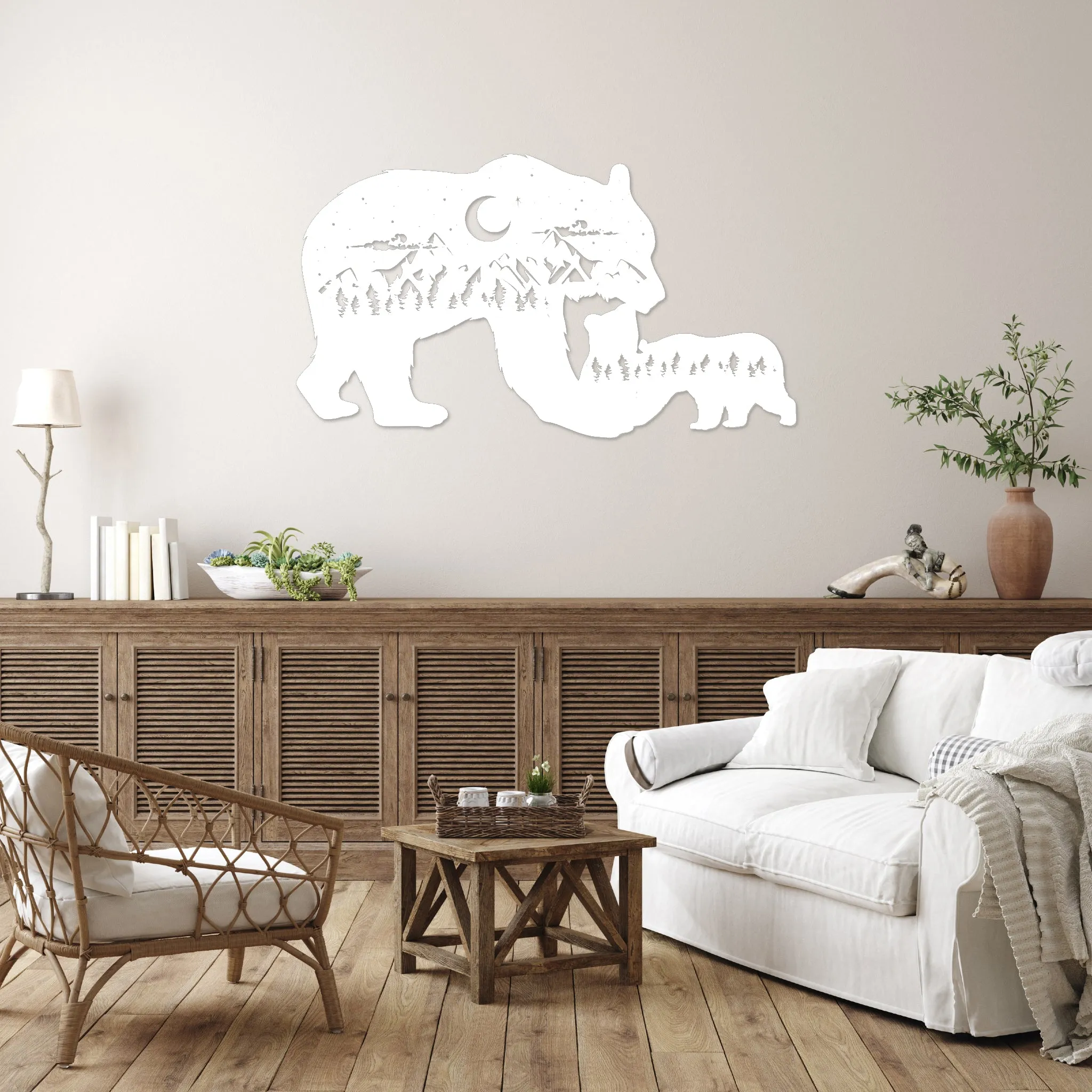 Bear Family - Metal Wall Art