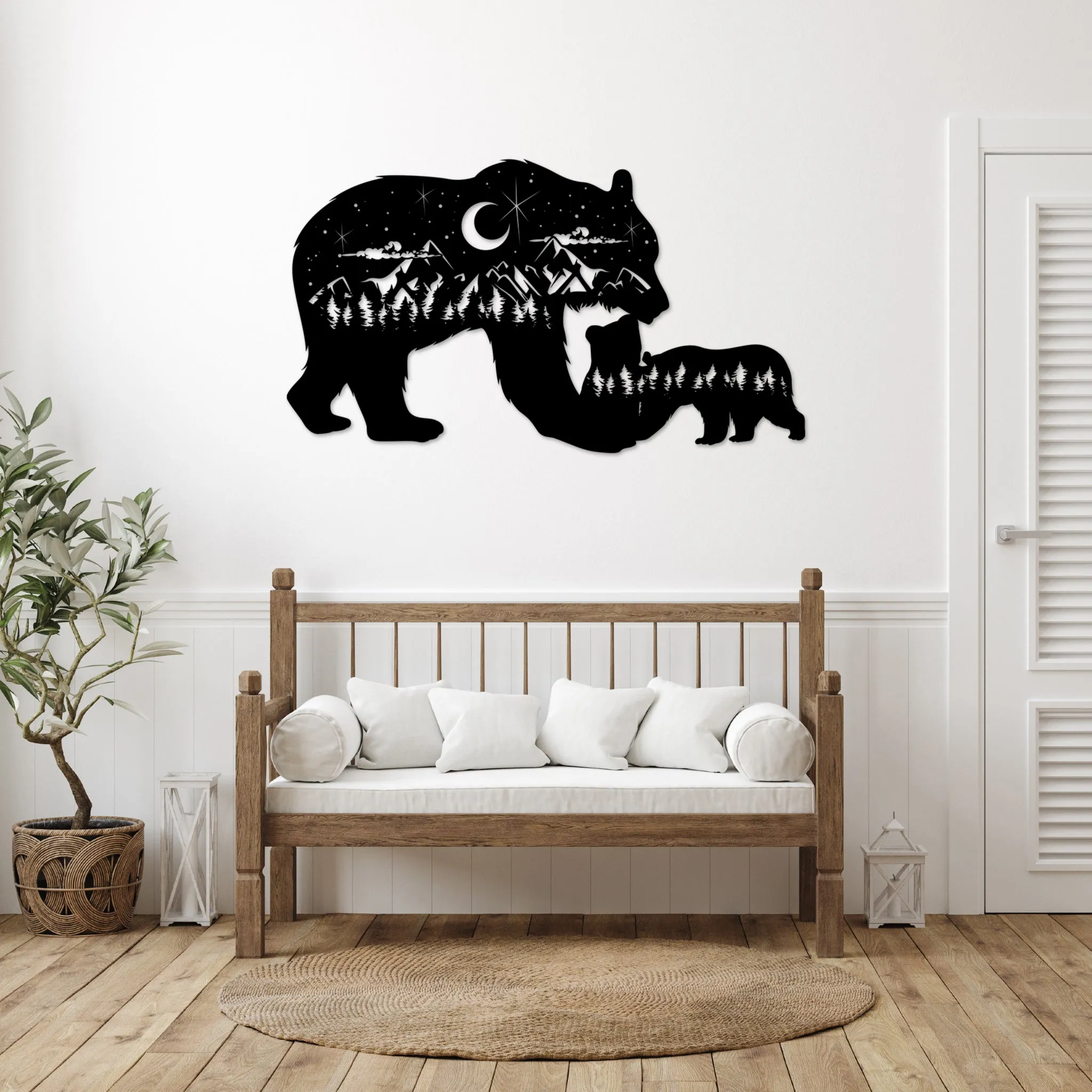 Bear Family - Metal Wall Art