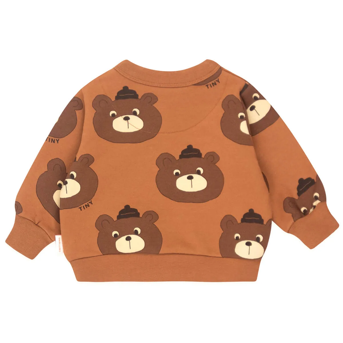 Bears Baby Sweatshirt in Brown by Tinycottons