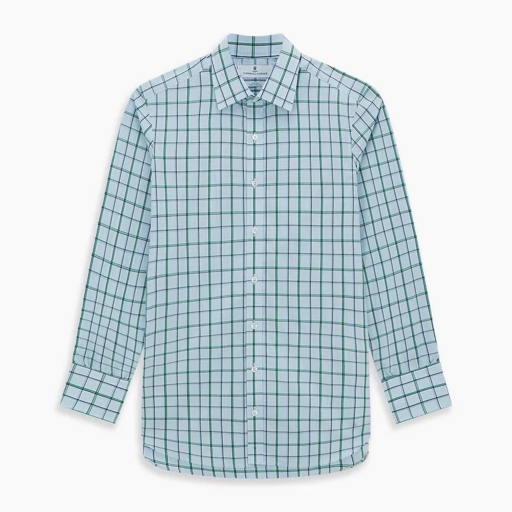 Blue and Green Tattersall Check Mayfair Shirt