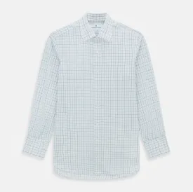 Blue Grid Check Mayfair Shirt