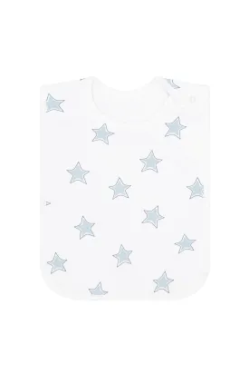 Blue Stars Print Feeding Bib