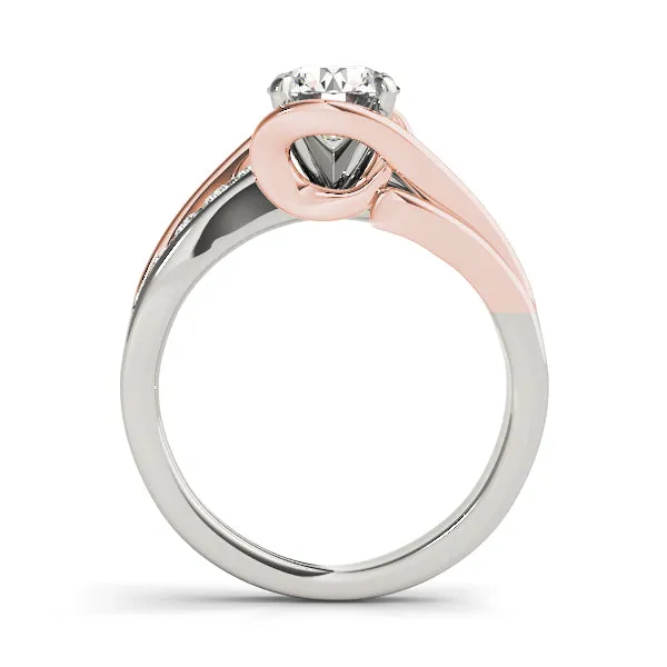 Channel Set Swirl Design Diamond Engagement Mounting