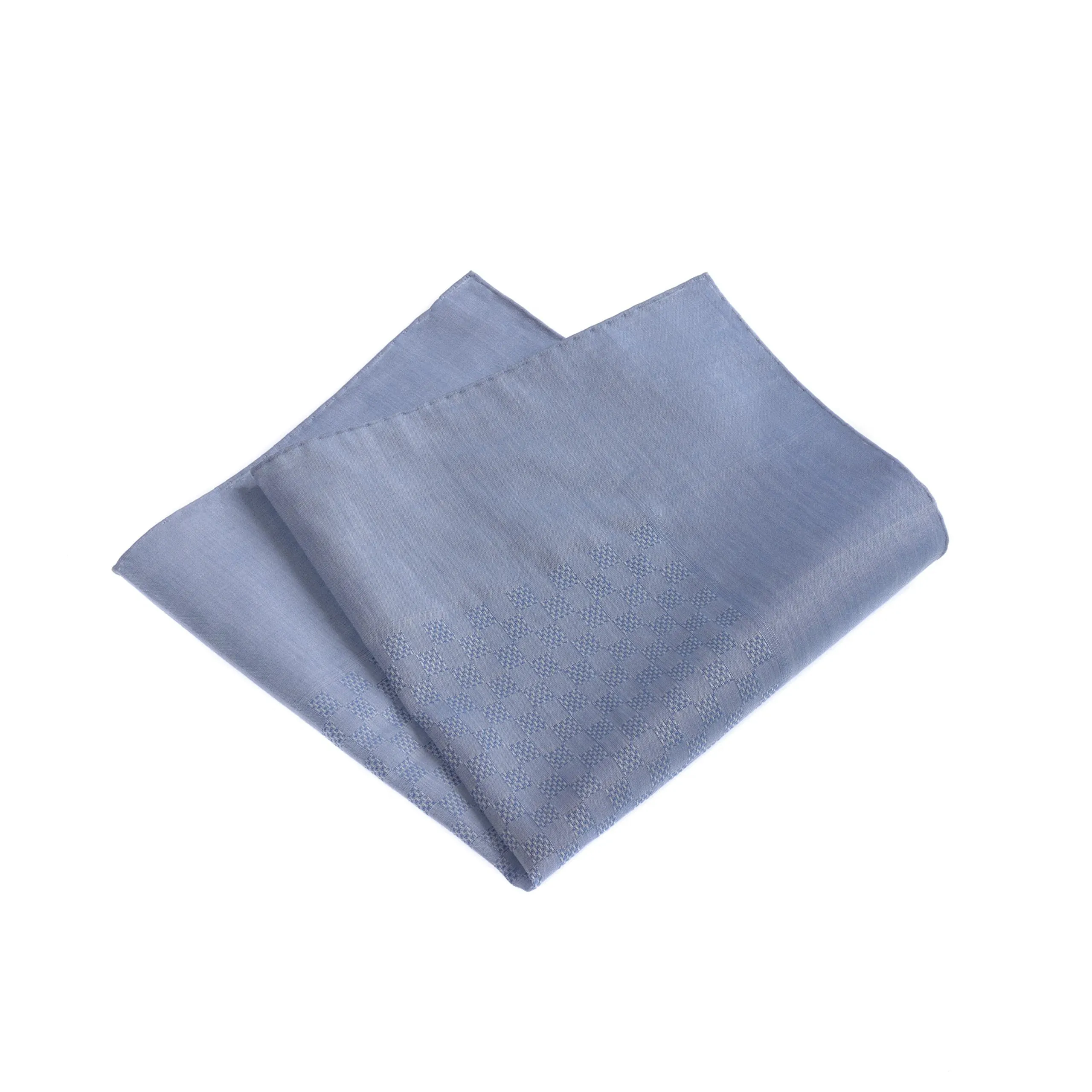 Cotton Pocket Square in Light Blue