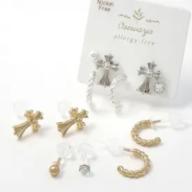 Cross Plastic Earring Set