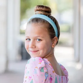 Cushioned Headband - Sparkly Light Blue