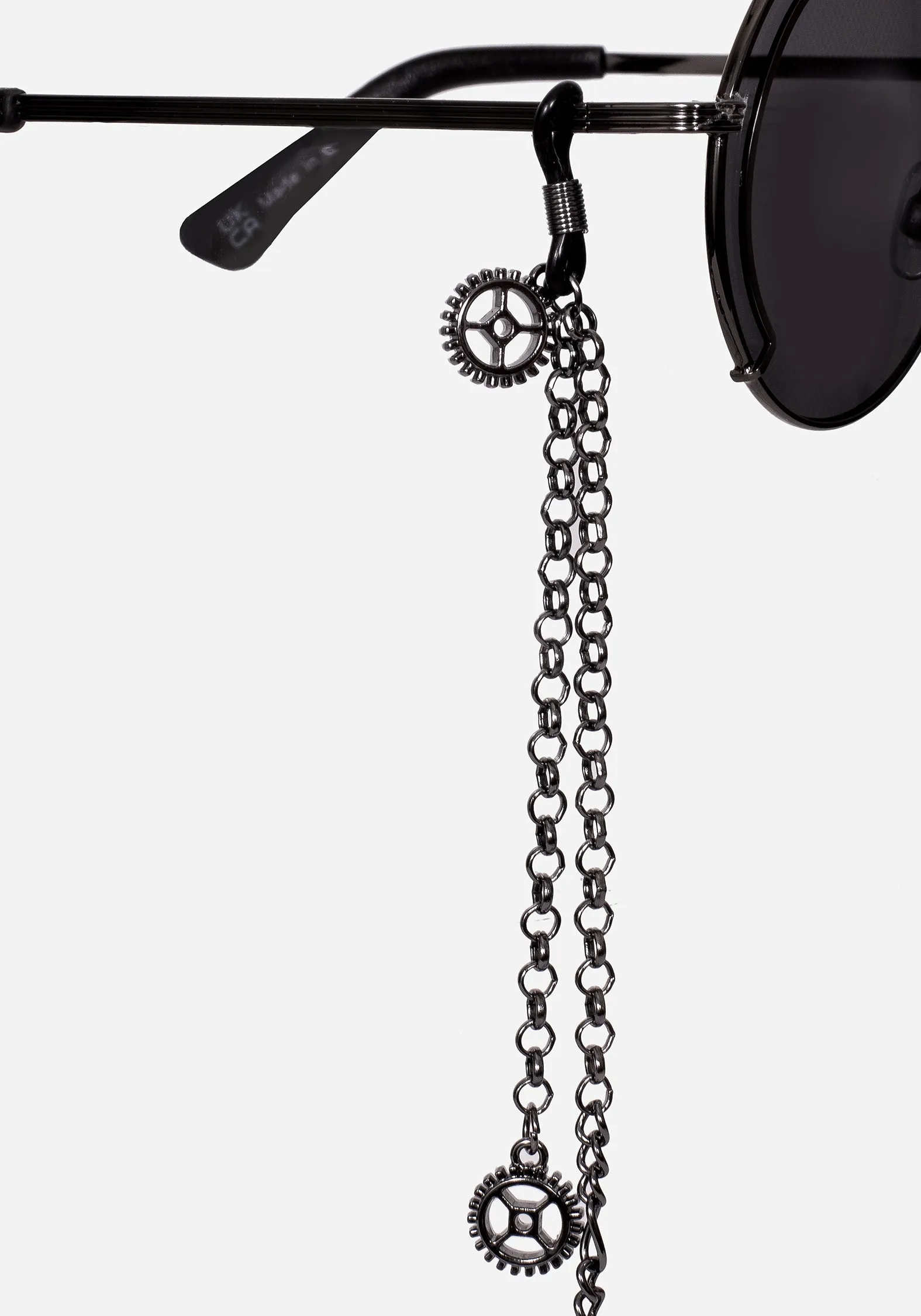 Emilie Round Sunglasses with Chain