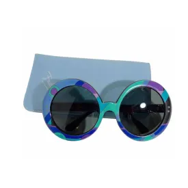 EMILIO PUCCI Round Print Sunglasses with Case