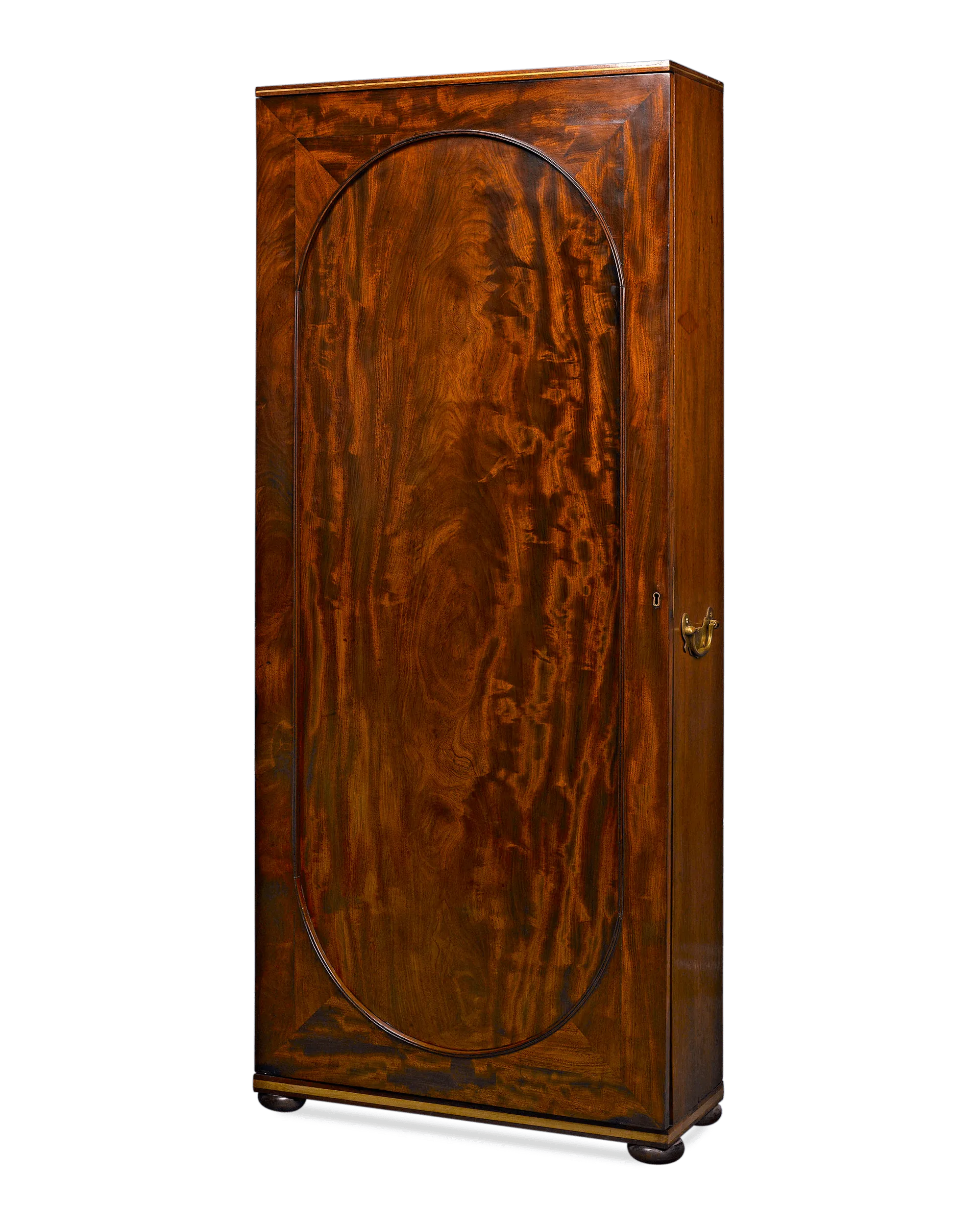 English Upright Cane Cabinet