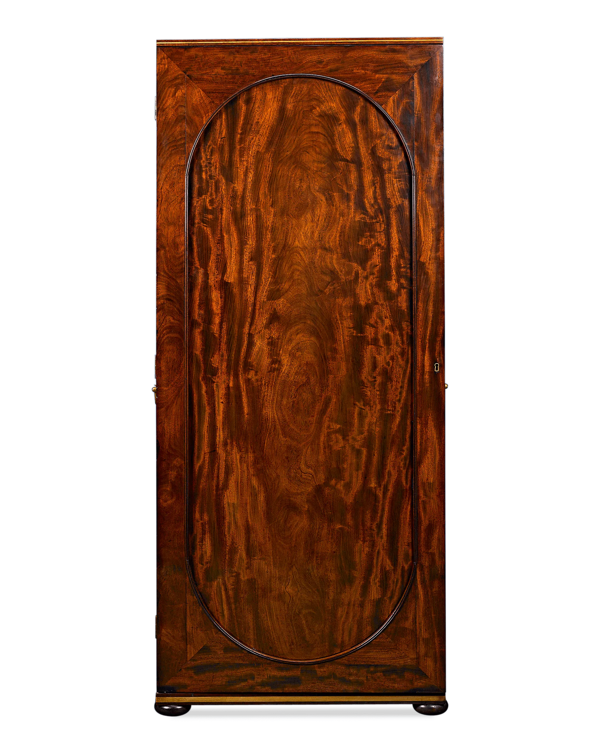 English Upright Cane Cabinet