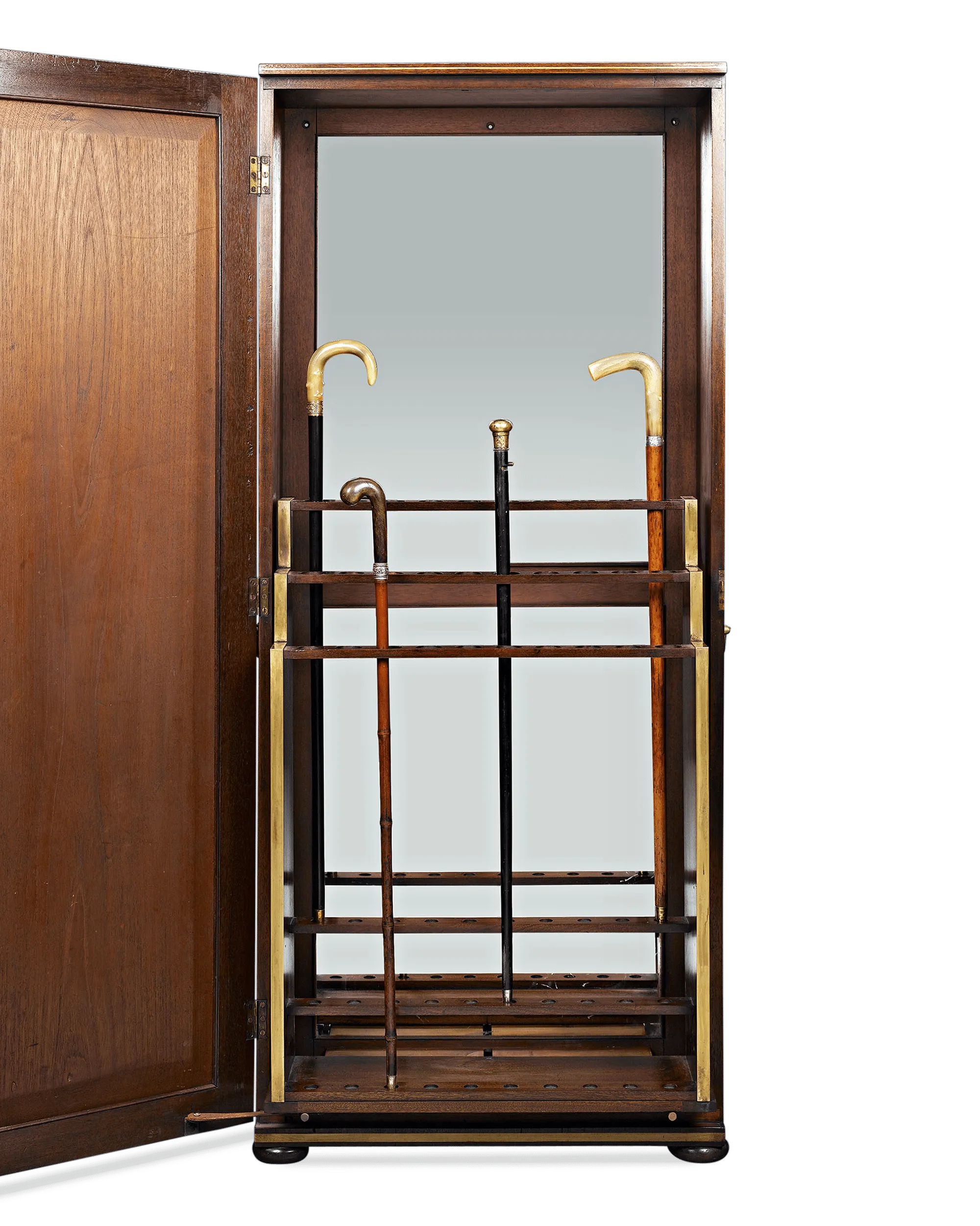 English Upright Cane Cabinet