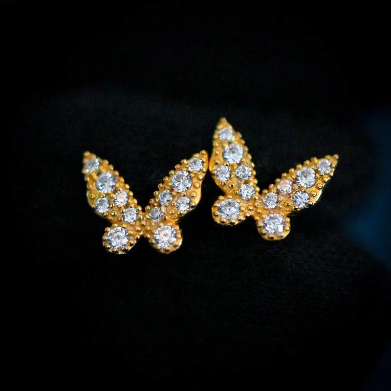 Gold Butterfly Earrings