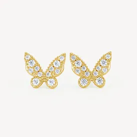 Gold Butterfly Earrings