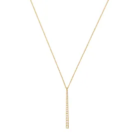 Gradient Diamond Pendulum Bar Necklace