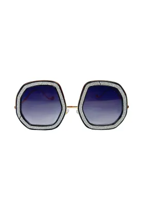 Iris Sunnies - Black & Silver Glitter