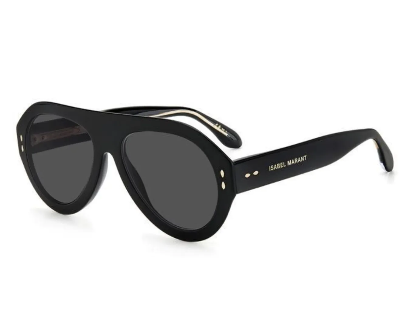 Isabel Marant IM 0001 Sleek Black Sunglasses without Nose Pads