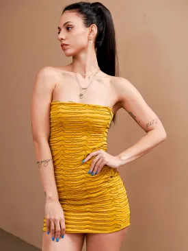 KittenAlarm - Textured Bodycon Tube Dress