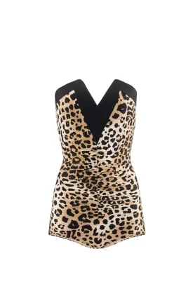 Leopard Ruched Swimsuit