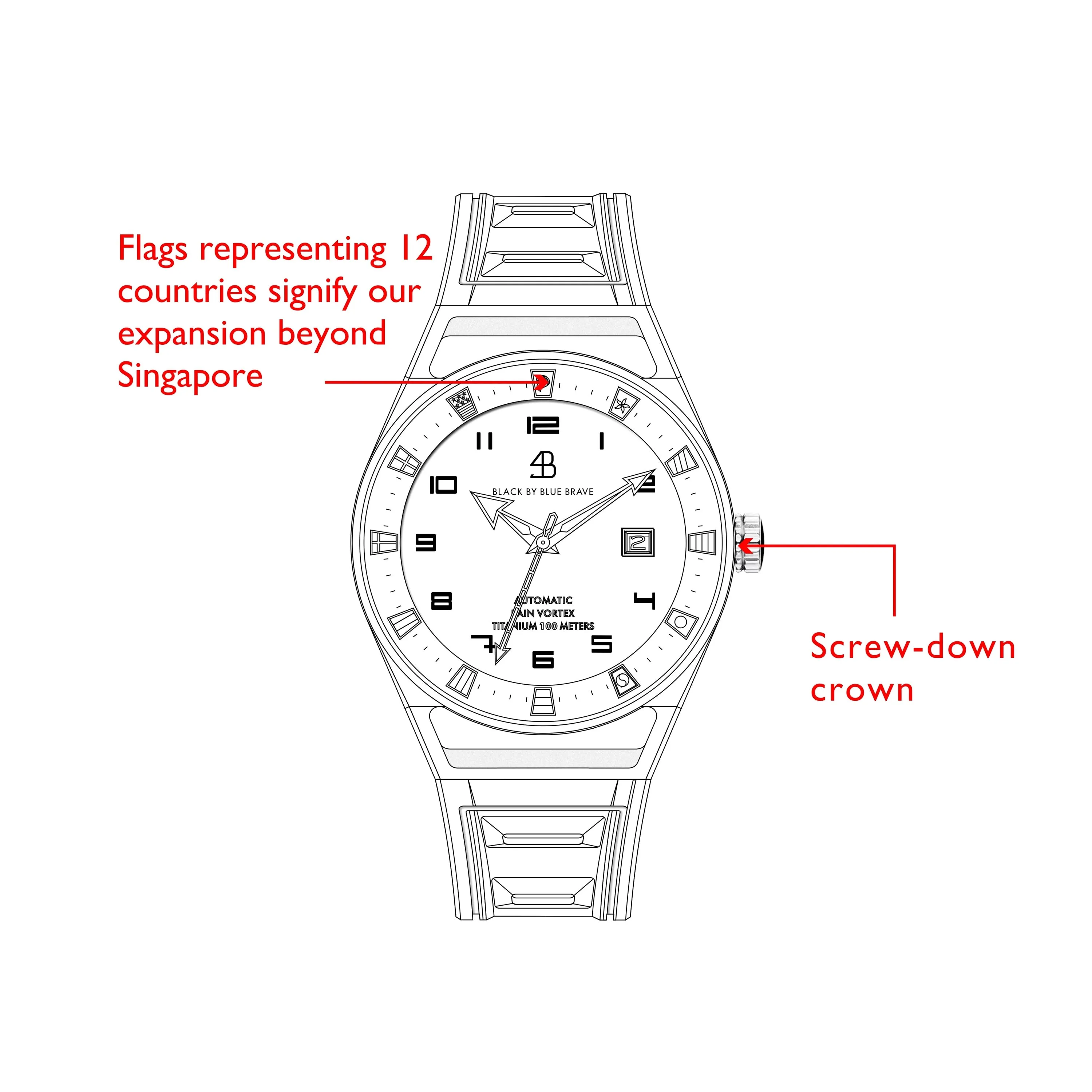 Merlion II Automatic - Precision Craftsmanship in a Modern Timepiece