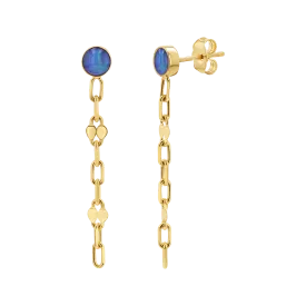 Opal Solitaire Sequin Earrings