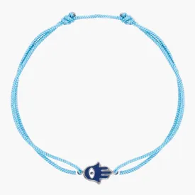 Rope Hamsa Bracelet (Light Blue)