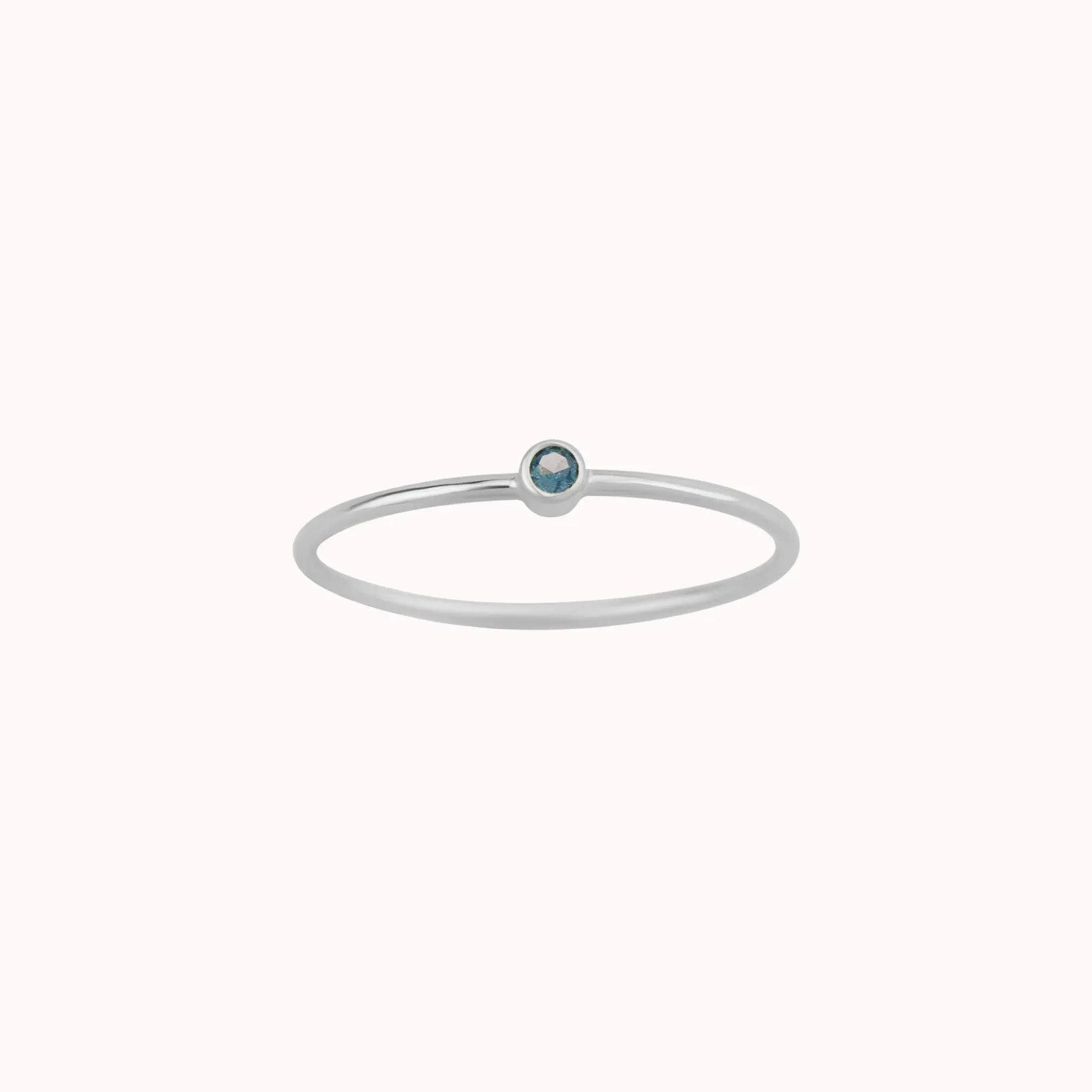 Tiny December Birthstone Ring ∙ Blue Zircon